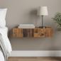 Preview: ARDEBO.de - Wandmontierter Beistelltisch 87,5 x 34,5 x 17 cm Holzwerkstoff