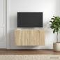 Preview: ARDEBO.de - Wandmontierter TV-Schrank 59,5 x 41 x 30 cm Sonoma-Eiche