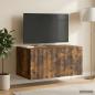 Preview: Wandmontierter TV-Schrank 59,5 x 41 x 30 cm Räuchereiche