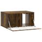 Preview: Wandmontierter TV-Schrank 59,5 x 41 x 30 cm Räuchereiche