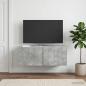 Preview: ARDEBO.de - Wandmontierter TV-Schrank 78,5 x 41 x 30 cm Betongrau