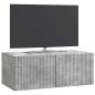 Preview: Wandmontierter TV-Schrank 78,5 x 41 x 30 cm Betongrau