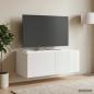Preview: ARDEBO.de - Wandmontierter TV-Schrank 78,5 x 41 x 30 cm Hochglanz Weiß