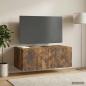 Preview: Wandmontierter TV-Schrank 78,5 x 41 x 30 cm Räuchereiche