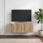 Preview: ARDEBO.de - Wandmontierter TV-Schrank 78,5 x 41 x 30 cm Artisan-Eiche
