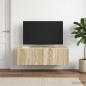 Preview: ARDEBO.de - Wandmontierter TV-Schrank 98 x 41 x 30 cm Sonoma-Eiche