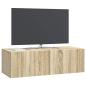 Preview: Wandmontierter TV-Schrank 98 x 41 x 30 cm Sonoma-Eiche