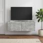 Preview: ARDEBO.de - Wandmontierter TV-Schrank 98 x 41 x 30 cm Betongrau