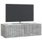 Preview: Wandmontierter TV-Schrank 98 x 41 x 30 cm Betongrau