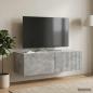 Preview: Wandmontierter TV-Schrank 98 x 41 x 30 cm Betongrau