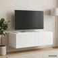 Preview: ARDEBO.de - Wandmontierter TV-Schrank 98 x 41 x 30 cm Hochglanz Weiß