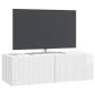 Preview: Wandmontierter TV-Schrank 98 x 41 x 30 cm Hochglanz Weiß