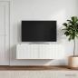 Preview: Wandmontierter TV-Schrank 98 x 41 x 30 cm Hochglanz Weiß