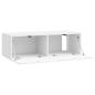 Preview: Wandmontierter TV-Schrank 98 x 41 x 30 cm Hochglanz Weiß