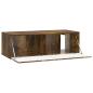 Preview: Wandmontierter TV-Schrank 98 x 41 x 30 cm Räuchereiche