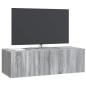 Preview: Wandmontierter TV-Schrank 98 x 41 x 30 cm Sonoma-Grau