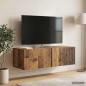 Preview: Wandmontierter TV-Schrank 98 x 41 x 30 cm Altholz Holzwerkstoff