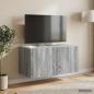 Preview: Wandmontierter TV-Schrank 59,5 x 31 x 30 cm Sonoma-Grau