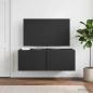 Preview: ARDEBO.de - Wandmontierter TV-Schrank 78,5 x 31 x 30 cm Schwarz