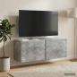 Preview: ARDEBO.de - Wandmontierter TV-Schrank 78,5 x 31 x 30 cm Betongrau