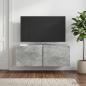 Preview: Wandmontierter TV-Schrank 78,5 x 31 x 30 cm Betongrau