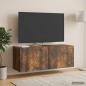 Preview: ARDEBO.de - Wandmontierter TV-Schrank 78,5 x 31 x 30 cm Räuchereiche