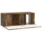 Preview: Wandmontierter TV-Schrank 78,5 x 31 x 30 cm Räuchereiche