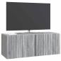 Preview: Wandmontierter TV-Schrank 78,5 x 31 x 30 cm Sonoma-Grau