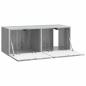 Preview: Wandmontierter TV-Schrank 78,5 x 31 x 30 cm Sonoma-Grau