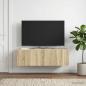Preview: ARDEBO.de - Wandmontierter TV-Schrank 98 x 31 x 30 cm Sonoma-Eiche
