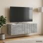 Preview: ARDEBO.de - Wandmontierter TV-Schrank 98 x 31 x 30 cm Betongrau