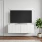 Preview: ARDEBO.de - Wandmontierter TV-Schrank 98 x 31 x 30 cm Hochglanz Weiß