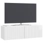 Preview: Wandmontierter TV-Schrank 98 x 31 x 30 cm Hochglanz Weiß