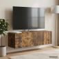 Preview: ARDEBO.de - Wandmontierter TV-Schrank 98 x 31 x 30 cm Räuchereiche