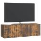 Preview: Wandmontierter TV-Schrank 98 x 31 x 30 cm Räuchereiche