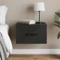 Preview: ARDEBO.de - Wandmontierter Nachttisch Schwarz 34,5 x 33 x 20 cm