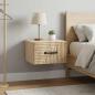Preview: Wandmontierter Nachttisch 2 Stk. Sonoma-Eiche 34,5 x 33 x 20 cm