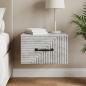 Preview: ARDEBO.de - Wandmontierter Nachttisch Betongrau 34,5 x 33 x 20 cm