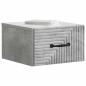 Preview: Wandmontierter Nachttisch Betongrau 34,5 x 33 x 20 cm