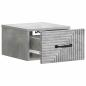 Preview: Wandmontierter Nachttisch Betongrau 34,5 x 33 x 20 cm