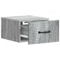 Preview: Wandmontierter Nachttisch Sonoma-Grau 34,5 x 33 x 20 cm