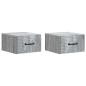 Preview: Wandmontierter Nachttisch 2 Stk. Sonoma-Grau 34,5 x 33 x 20 cm