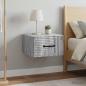 Preview: Wandmontierter Nachttisch 2 Stk. Sonoma-Grau 34,5 x 33 x 20 cm