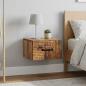 Preview: ARDEBO.de - Wandmontierter Nachttisch 2 Stk. Altholz 34,5 x 33 x 20 cm