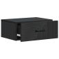 Preview: Wandmontierter Nachttisch Schwarz 49 x 34,5 x 20 cm