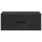 Preview: Wandmontierter Nachttisch Schwarz 49 x 34,5 x 20 cm