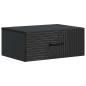 Preview: Wandmontierter Nachttisch 2 Stk. Schwarz 49 x 34,5 x 20 cm