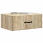 Preview: Wandmontierter Nachttisch Sonoma-Eiche 49 x 34,5 x 20 cm