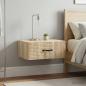 Preview: Wandmontierter Nachttisch 2 Stk. Sonoma-Eiche 49 x 34,5 x 20 cm