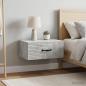 Preview: ARDEBO.de - Wandmontierter Nachttisch 2 Stk. Betongrau 49 x 34,5 x 20 cm